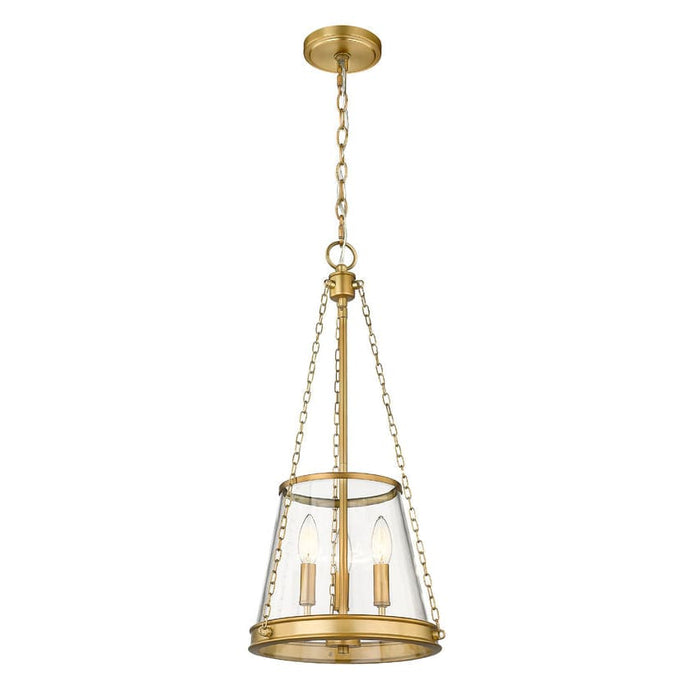 Z-Lite Prescott Rubbed Brass 3 Light Pendant 341P12-RB | theLightShop