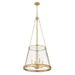 Z-Lite Prescott Rubbed Brass 4 Light Pendant 341P18-RB | theLightShop