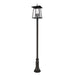 Z-Lite Rainer 6 Light Outdoor Post Mounted Fixture - Black