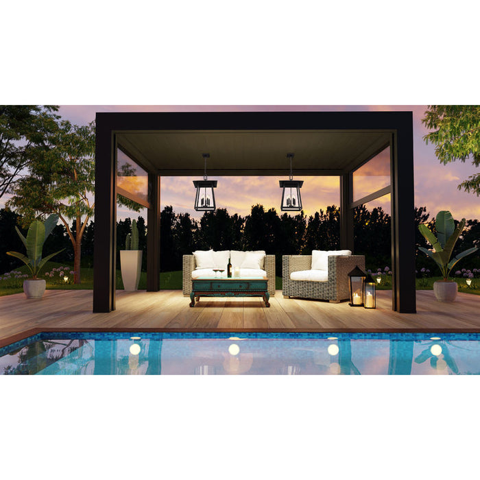 Z-Lite Rainer Outdoor Pendant Black 5 Light 5015CHXL-BK | theLightShop