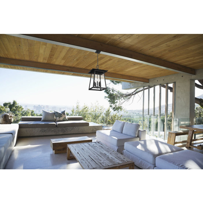 Z-Lite Rainer Outdoor Pendant Black 5 Light 5015CHXL-BK | theLightShop