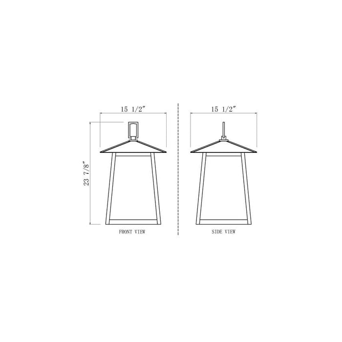 Z-Lite Rainer Outdoor Pendant Black 5 Light 5015CHXL-BK | theLightShop