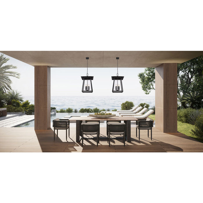 Z-Lite Rainer Outdoor Pendant Black 6 Light 5015CHXXL-BK | theLightShop