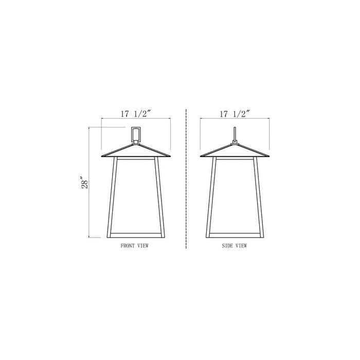 Z-Lite Rainer Outdoor Pendant Black 6 Light 5015CHXXL-BK | theLightShop