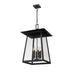 Z-Lite Rainer Outdoor Pendant Black 6 Light 5015CHXXL-BK | theLightShop