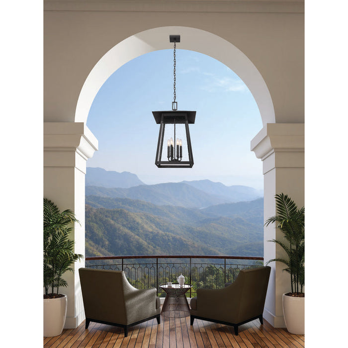 Z-Lite Rainer Outdoor Pendant Black 6 Light 5015CHXXL-BK | theLightShop