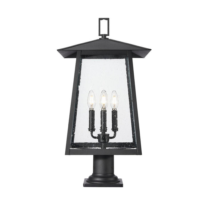 Z-Lite Rainer Outdoor Pier Mounted Fixture Black 4 Light 5015PHBR-533PM-BK | theLightShop