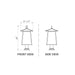 Z-Lite Rainer Outdoor Pier Mounted Fixture Black 4 Light 5015PHBR-533PM-BK | theLightShop