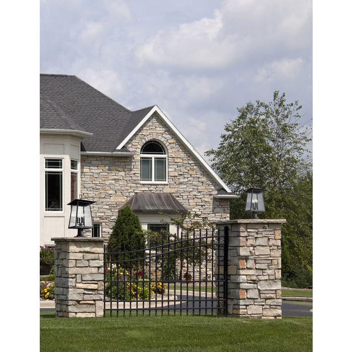Z-Lite Rainer Outdoor Pier Mounted Fixture Black 4 Light 5015PHBR-533PM-BK | theLightShop