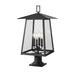 Z-Lite Rainer Outdoor Pier Mounted Fixture Black 4 Light 5015PHBR-533PM-BK | theLightShop