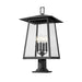Z-Lite Rainer Outdoor Pier Mounted Fixture Black 4 Light 5015PHBR-533PM-BK | theLightShop