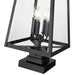 Z-Lite Rainer Outdoor Pier Mounted Fixture Black 4 Light 5015PHBS-SQPM-BK | theLightShop