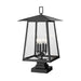 Z-Lite Rainer Outdoor Pier Mounted Fixture Black 4 Light 5015PHBS-SQPM-BK | theLightShop