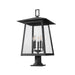 Z-Lite Rainer Outdoor Pier Mounted Fixture Black 5 Light 5015PHXLR-533PM-BK | theLightShop
