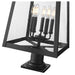 Z-Lite Rainer Outdoor Pier Mounted Fixture Black 5 Light 5015PHXLR-533PM-BK | theLightShop