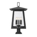 Z-Lite Rainer Outdoor Pier Mounted Fixture Black 5 Light 5015PHXLR-533PM-BK | theLightShop