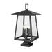 Z-Lite Rainer Outdoor Pier Mounted Fixture Black 5 Light 5015PHXLS-SQPM-BK | theLightShop