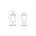 Z-Lite Rainer Outdoor Pier Mounted Fixture Black 5 Light 5015PHXLS-SQPM-BK | theLightShop