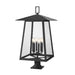 Z-Lite Rainer Outdoor Pier Mounted Fixture Black 6 Light 5015PHXXLR-533PM-BK | theLightShop