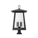 Z-Lite Rainer Outdoor Pier Mounted Fixture Black 6 Light 5015PHXXLR-533PM-BK | theLightShop