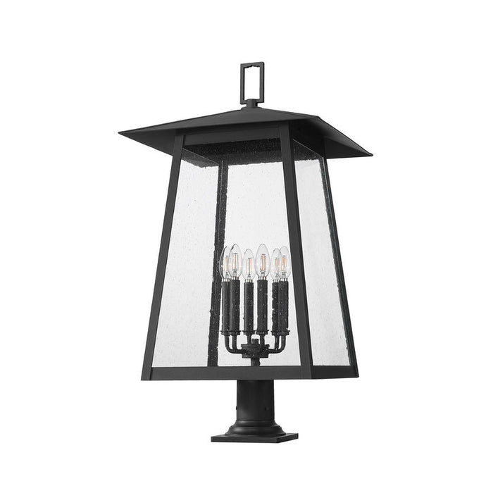 Z-Lite Rainer Outdoor Pier Mounted Fixture Black 6 Light 5015PHXXLR-533PM-BK | theLightShop