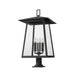Z-Lite Rainer Outdoor Pier Mounted Fixture Black 6 Light 5015PHXXLR-533PM-BK | theLightShop