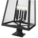 Z-Lite Rainer Outdoor Pier Mounted Fixture Black 6 Light 5015PHXXLR-533PM-BK | theLightShop