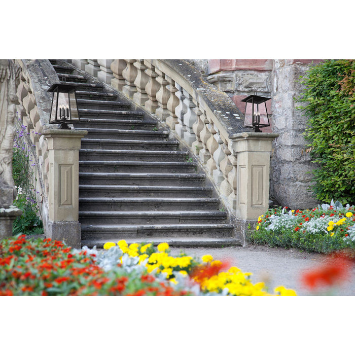 Z-Lite Rainer Outdoor Pier Mounted Fixture Black 6 Light 5015PHXXLS-SQPM-BK | theLightShop