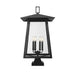 Z-Lite Rainer Outdoor Pier Mounted Fixture Black 6 Light 5015PHXXLS-SQPM-BK | theLightShop