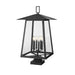 Z-Lite Rainer Outdoor Pier Mounted Fixture Black 6 Light 5015PHXXLS-SQPM-BK | theLightShop