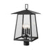 Z-Lite Rainer Outdoor Post Mount Fixture Black 4 Light 5015PHBR-BK | theLightShop