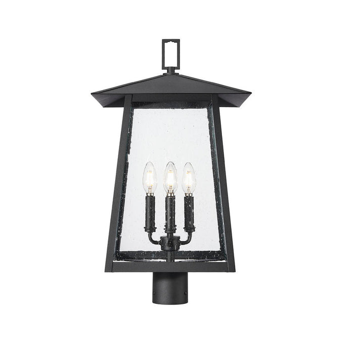 Z-Lite Rainer Outdoor Post Mount Fixture Black 4 Light 5015PHBR-BK | theLightShop