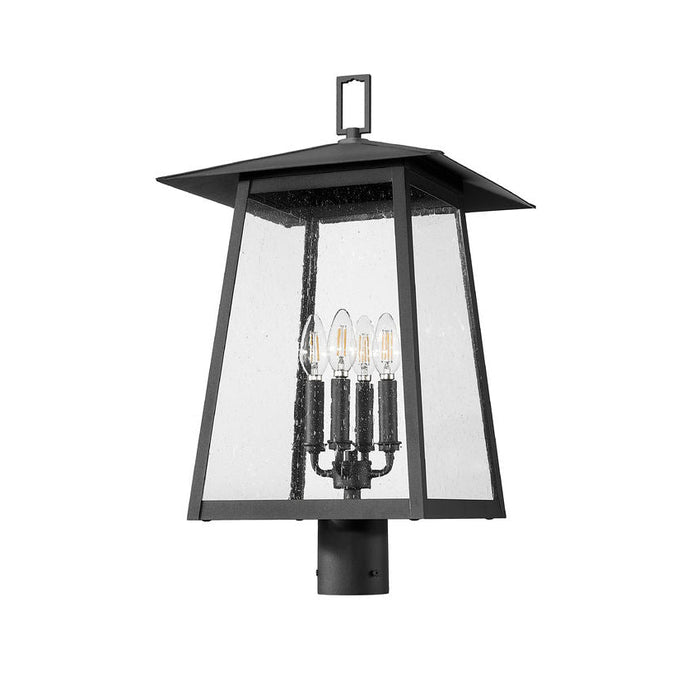 Z-Lite Rainer Outdoor Post Mount Fixture Black 4 Light 5015PHBR-BK | theLightShop