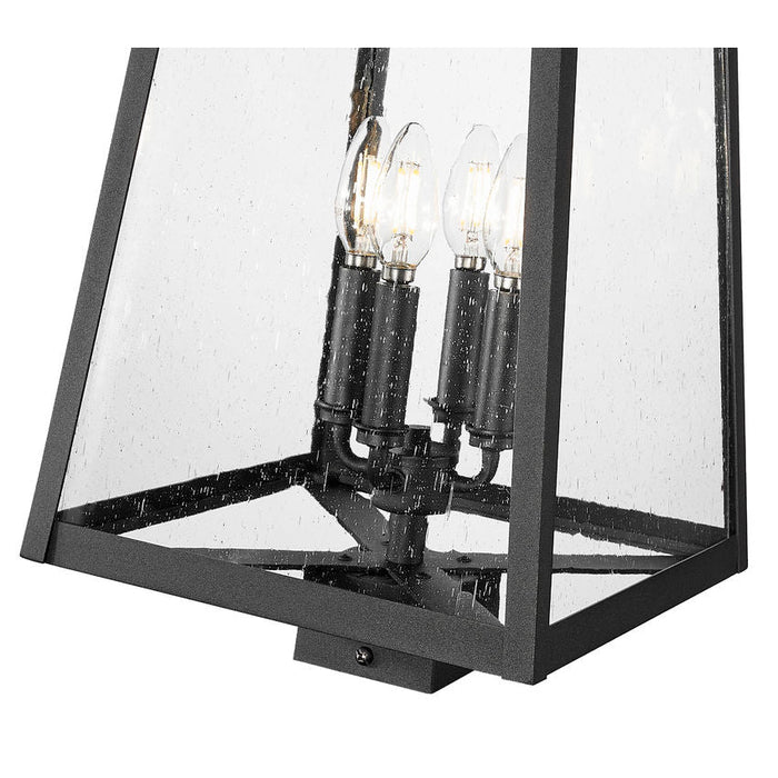 Z-Lite Rainer Outdoor Post Mount Fixture Black 4 Light 5015PHBS-BK | theLightShop