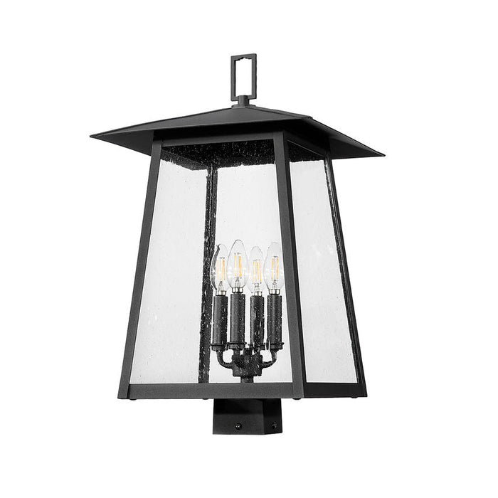 Z-Lite Rainer Outdoor Post Mount Fixture Black 4 Light 5015PHBS-BK | theLightShop