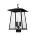 Z-Lite Rainer Outdoor Post Mount Fixture Black 4 Light 5015PHBS-BK | theLightShop