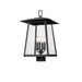 Z-Lite Rainer Outdoor Post Mount Fixture Black 4 Light 5015PHBS-BK | theLightShop