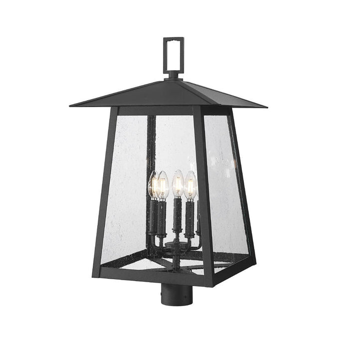 Z-Lite Rainer Outdoor Post Mount Fixture Black 5 Light 5015PHXLR-BK | theLightShop