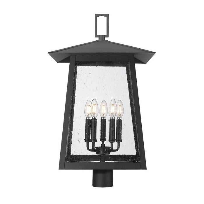 Z-Lite Rainer Outdoor Post Mount Fixture Black 5 Light 5015PHXLR-BK | theLightShop