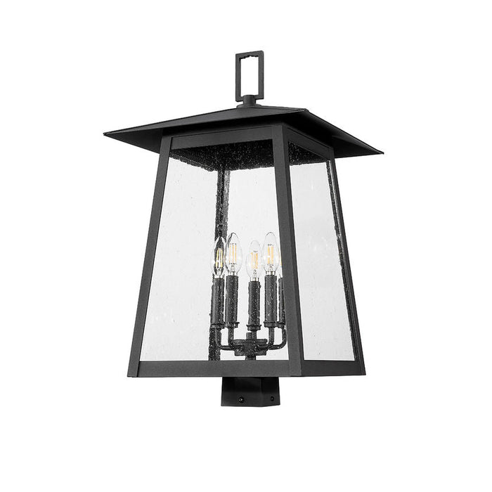 Z-Lite Rainer Outdoor Post Mount Fixture Black 5 Light 5015PHXLS-BK | theLightShop