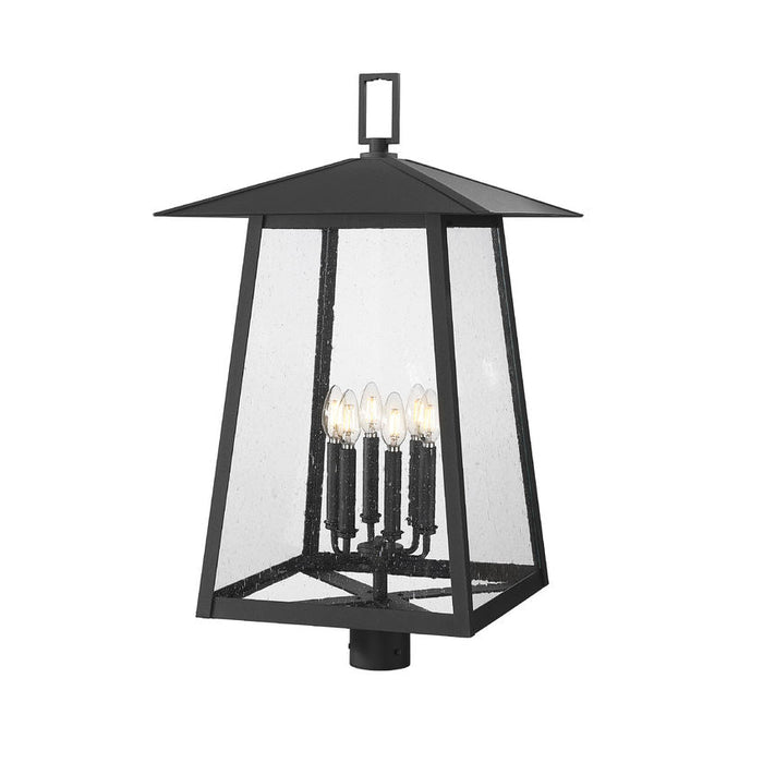 Z-Lite Rainer Outdoor Post Mount Fixture Black 6 Light 5015PHXXLR-BK | theLightShop
