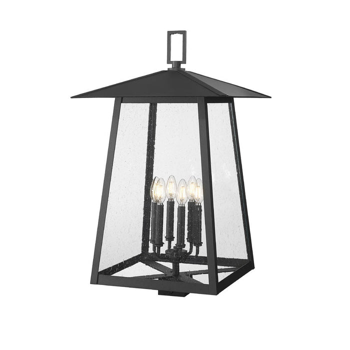 Z-Lite Rainer Outdoor Post Mount Fixture Black 6 Light 5015PHXXLS-BK | theLightShop