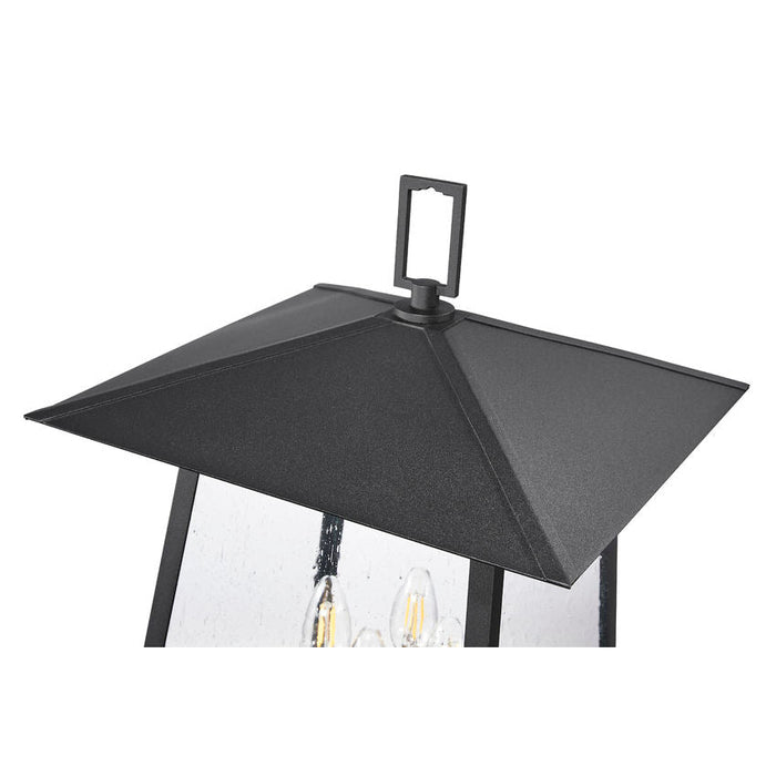 Z-Lite Rainer Outdoor Post Mounted Fixture Black 4 Light 5015PHBR-5009P120-BK | theLightShop