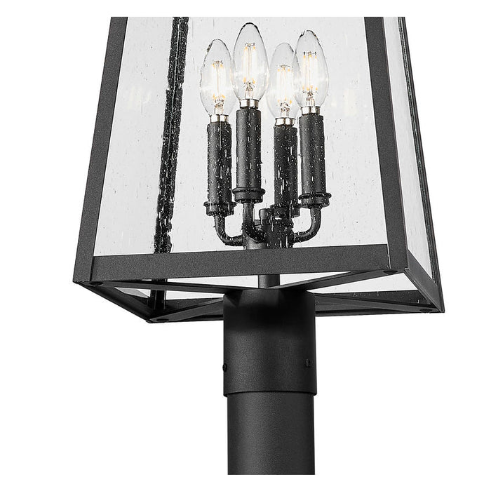 Z-Lite Rainer Outdoor Post Mounted Fixture Black 4 Light 5015PHBR-5009P96-BK | theLightShop
