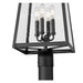 Z-Lite Rainer Outdoor Post Mounted Fixture Black 4 Light 5015PHBR-5009P96-BK | theLightShop