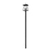 Z-Lite Rainer Outdoor Post Mounted Fixture Black 4 Light 5015PHBR-5009P96-BK | theLightShop