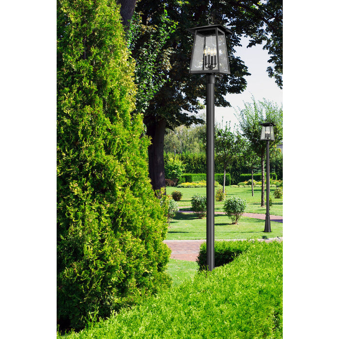 Z-Lite Rainer Outdoor Post Mounted Fixture Black 4 Light 5015PHBR-5011P-BK | theLightShop