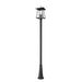 Z-Lite Rainer Outdoor Post Mounted Fixture Black 4 Light 5015PHBR-5011P-BK | theLightShop