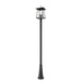 Z-Lite Rainer Outdoor Post Mounted Fixture Black 4 Light 5015PHBR-5011P-BK | theLightShop