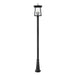 Z-Lite Rainer Outdoor Post Mounted Fixture Black 4 Light 5015PHBR-5011P-BK | theLightShop